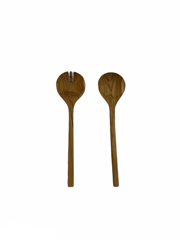 Teak Wood Salad Spoon and Fork Set