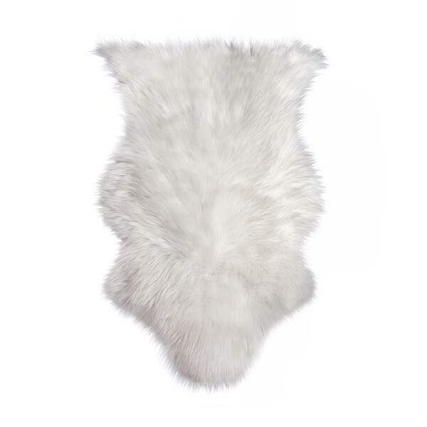 Faux White Sheepskin Rug