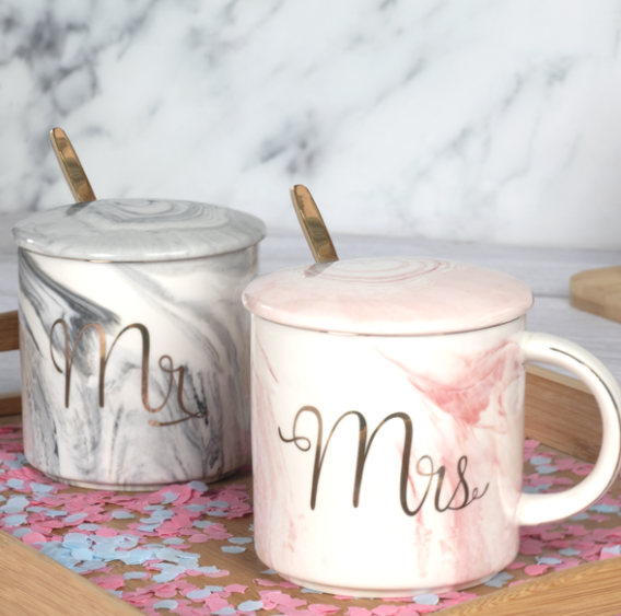 Ceramic Couple Mugs Gift Set