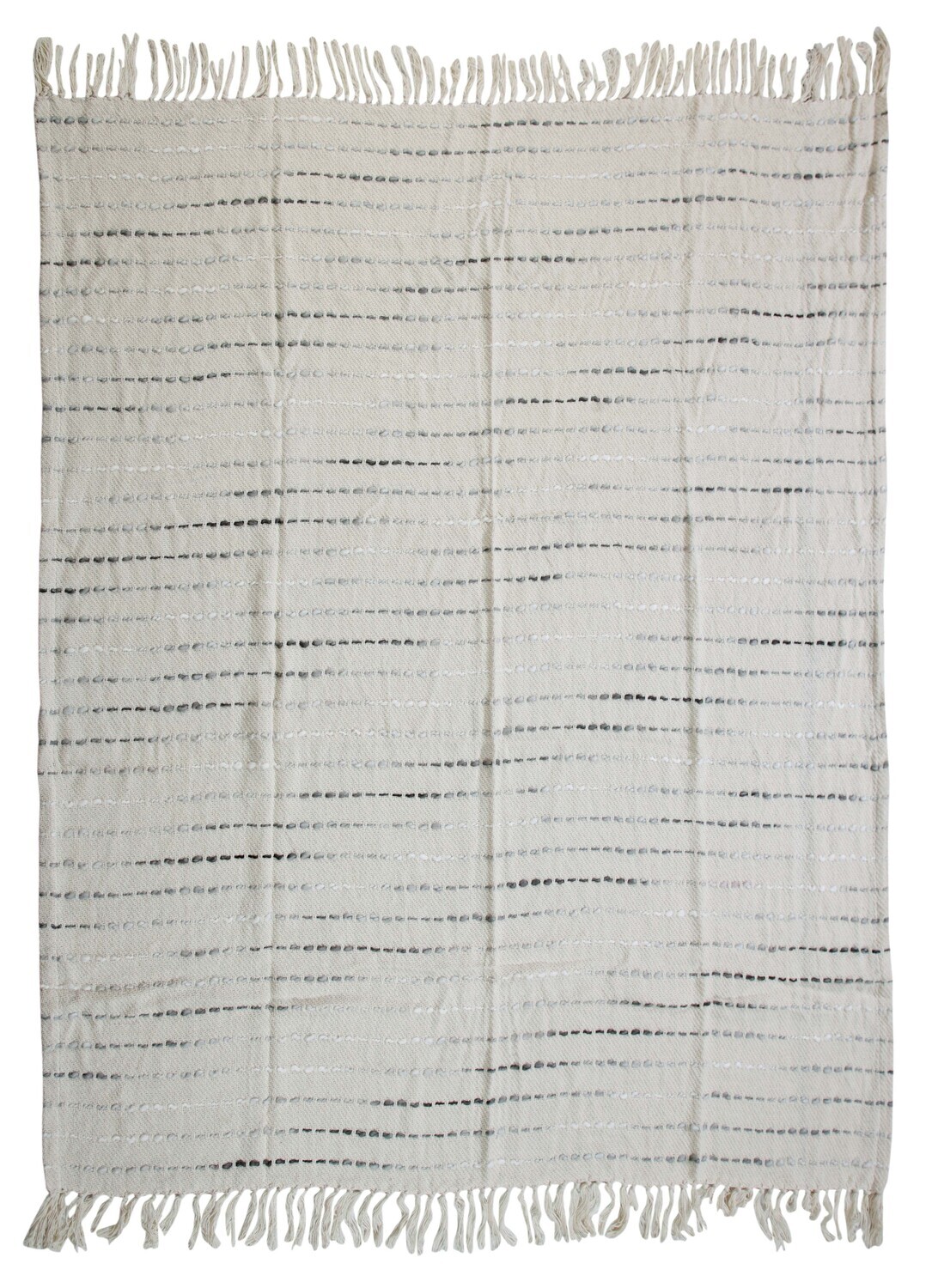 Interwoven Grayscale Throw Blanket