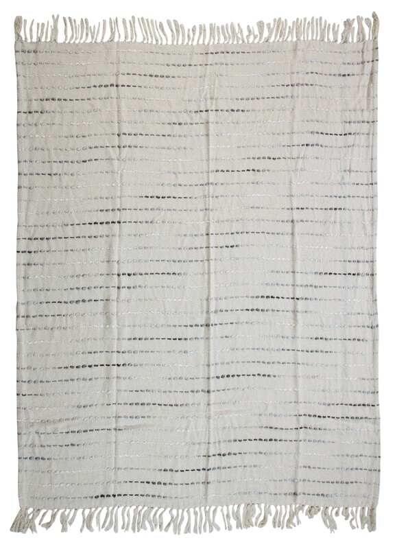 Interwoven Grayscale Throw Blanket