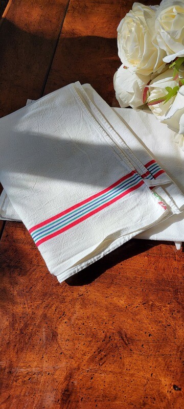 French Striped Linen Towel