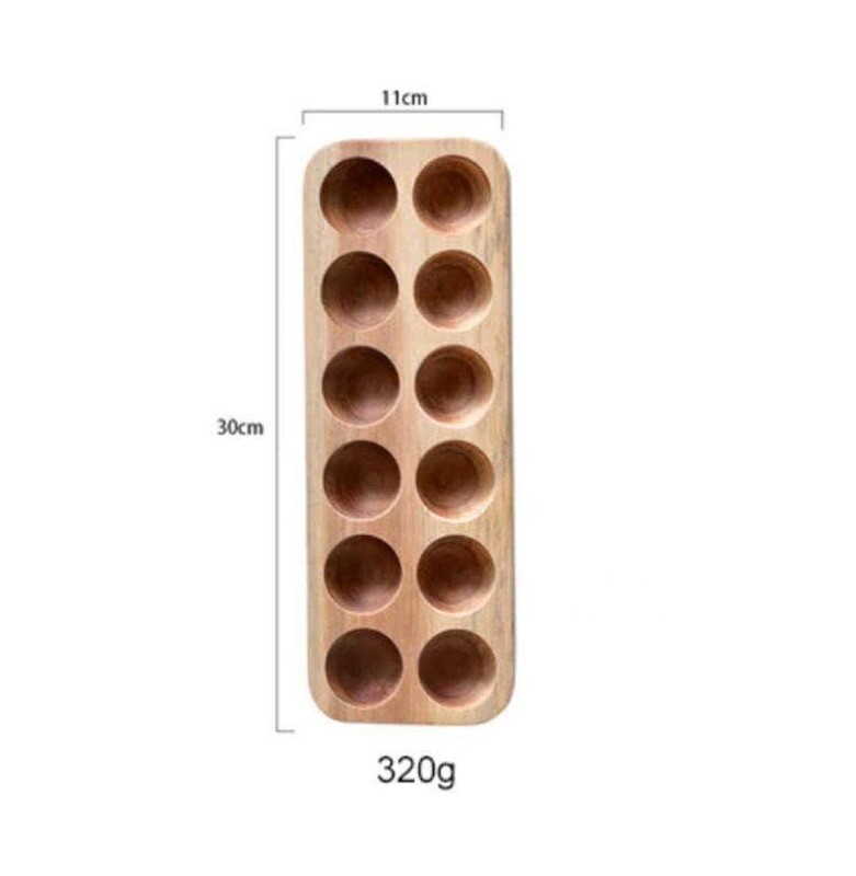 Wooden Dozen Egg Tray