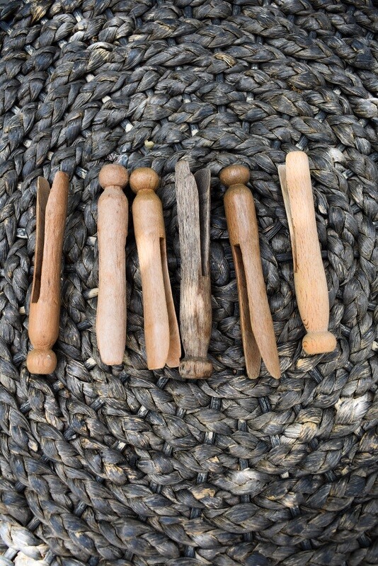 Vintage Wood Peg Clothes Pin