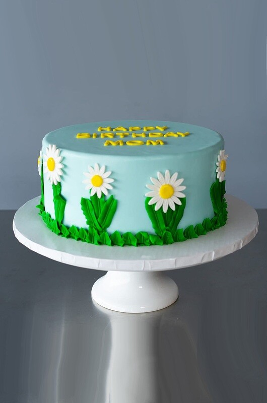 Spring Daisy 10 Inch Round Cake