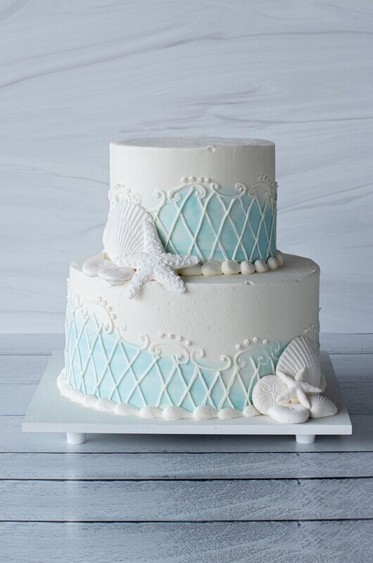 Seashell Dream 2 Tier Cake