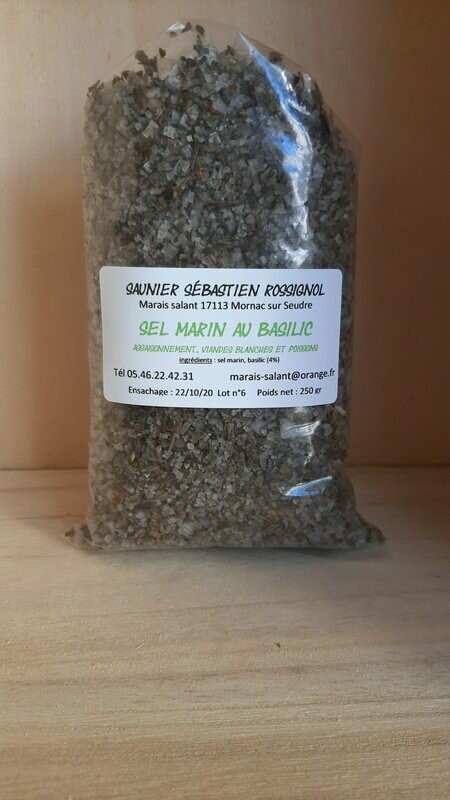 Sel "basilic" sachet de 250gr