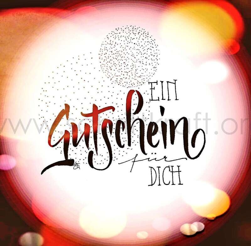 Gutscheinkarte - Selbstdruck - bunt