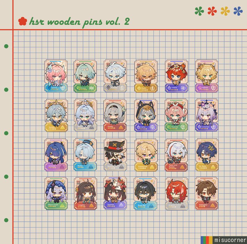 HSR Wooden Pins Vol. 2