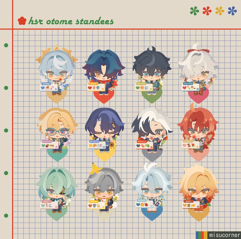 HSR Otome Magnet Standees