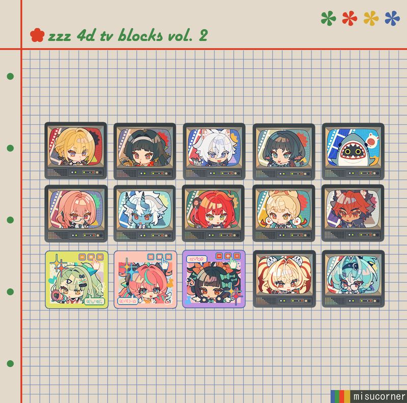 ZZZ 4D Acrylic TV Blocks Vol. 2