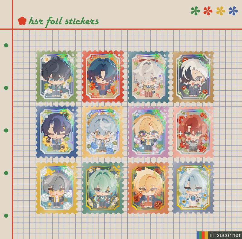 HSR Valentines Foil Stickers