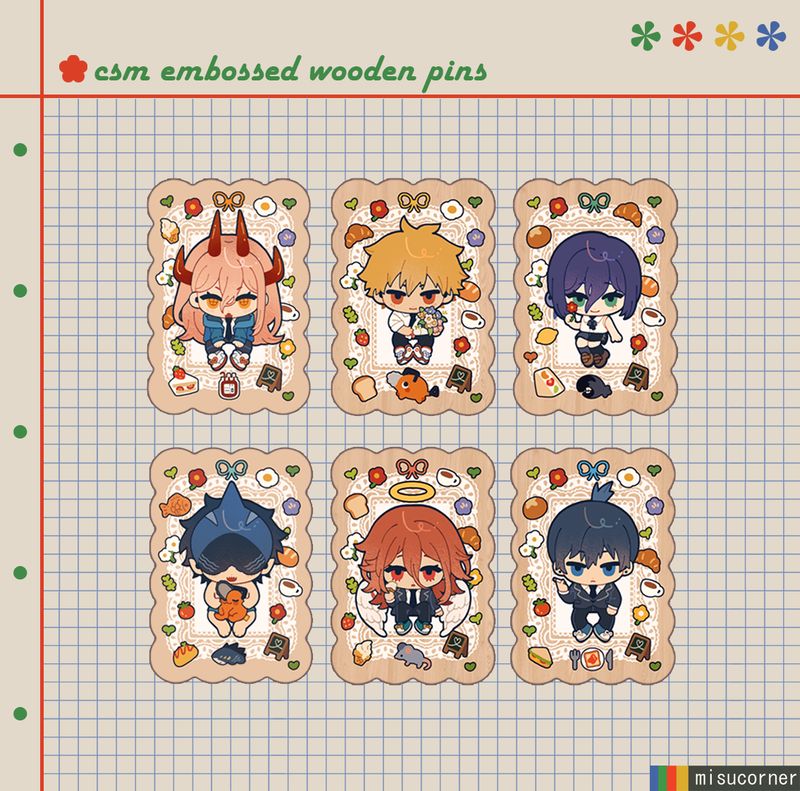 CSM Embossed Wooden Pins