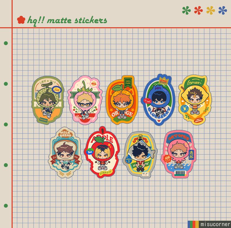 Haikyuu Matte Stickers