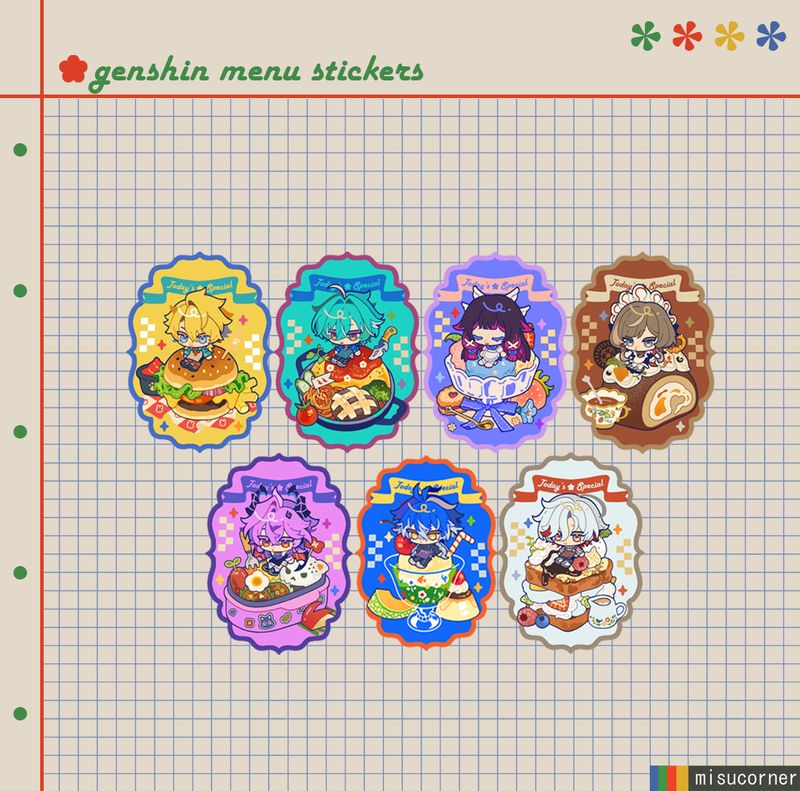 Genshin Menu Stickers