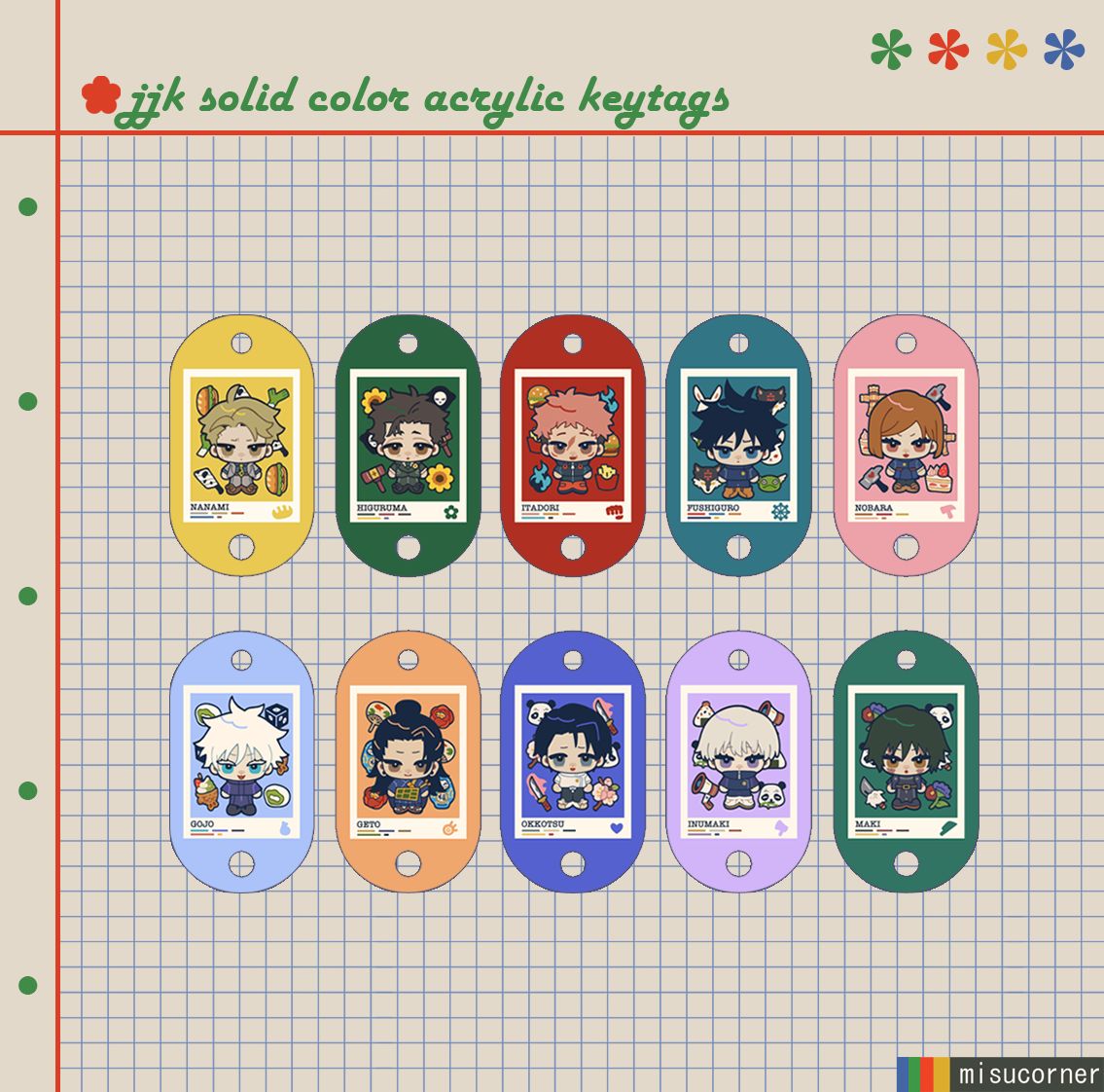 JJK Solid Color Keytags