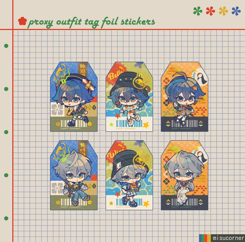 ZZZ Proxy Outfit Foil Stickers