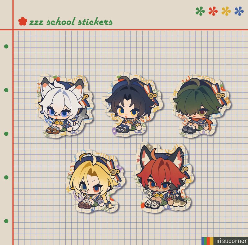 ZZZ School Stickers