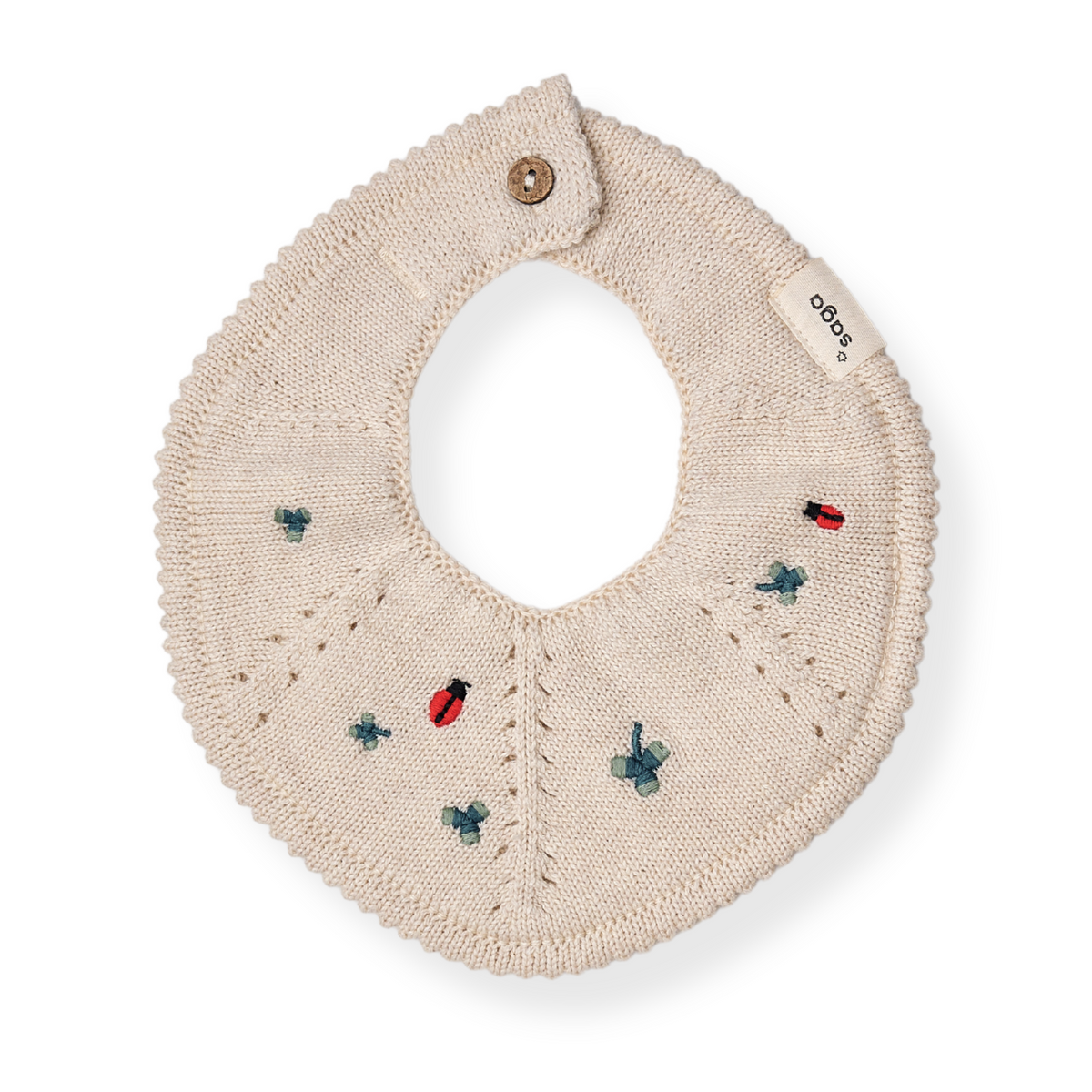 Gebreide Slab Flora - Clover on Cream