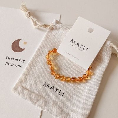 Baby Armbandje Barnsteen - Honey