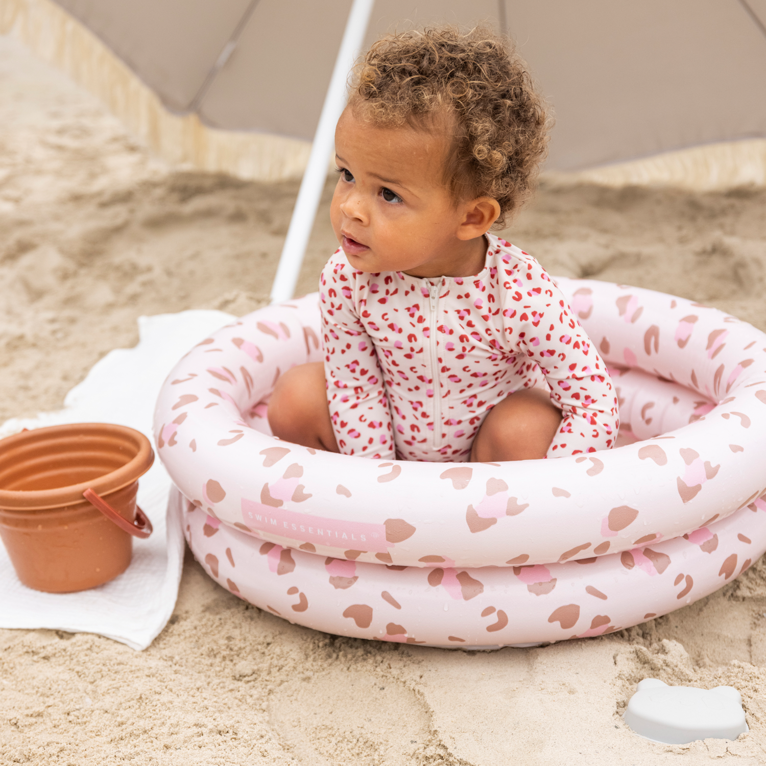 Baby zwembad Old Pink Panterprint Ø 60 cm Baby zwembad Old Pink Panterprint Ø 60 cm