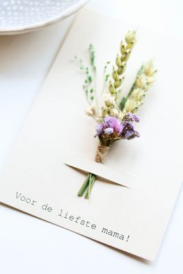 Mini Droogboeketje - Liefste Mama!