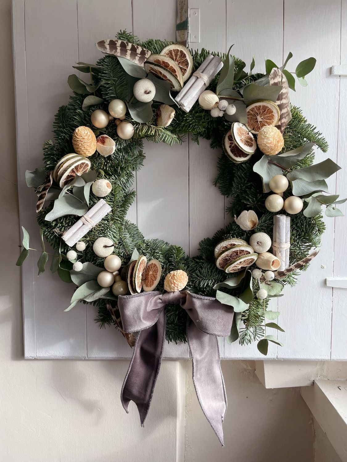 White Christmas luxury wreath