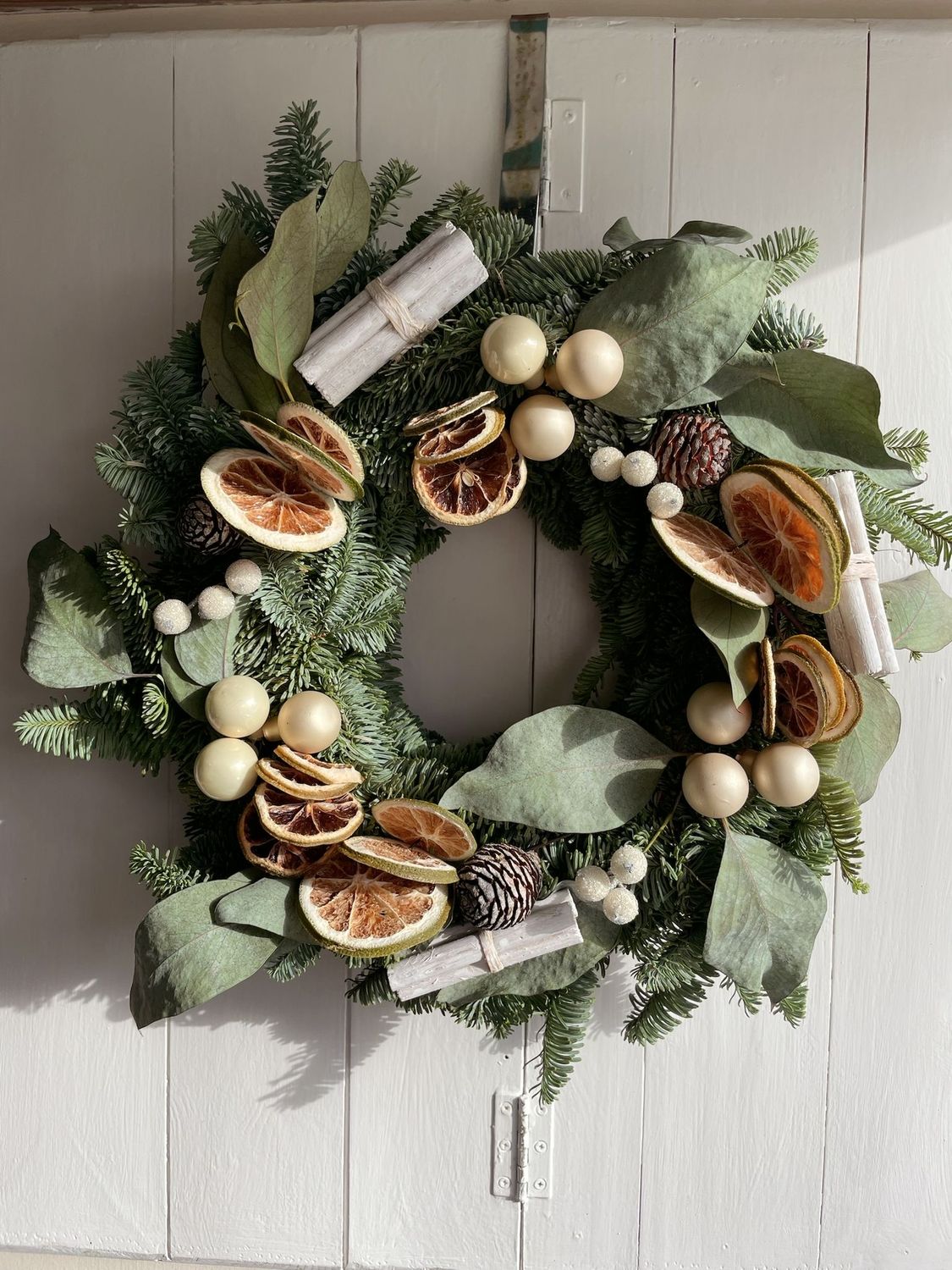 White Christmas classic wreath
