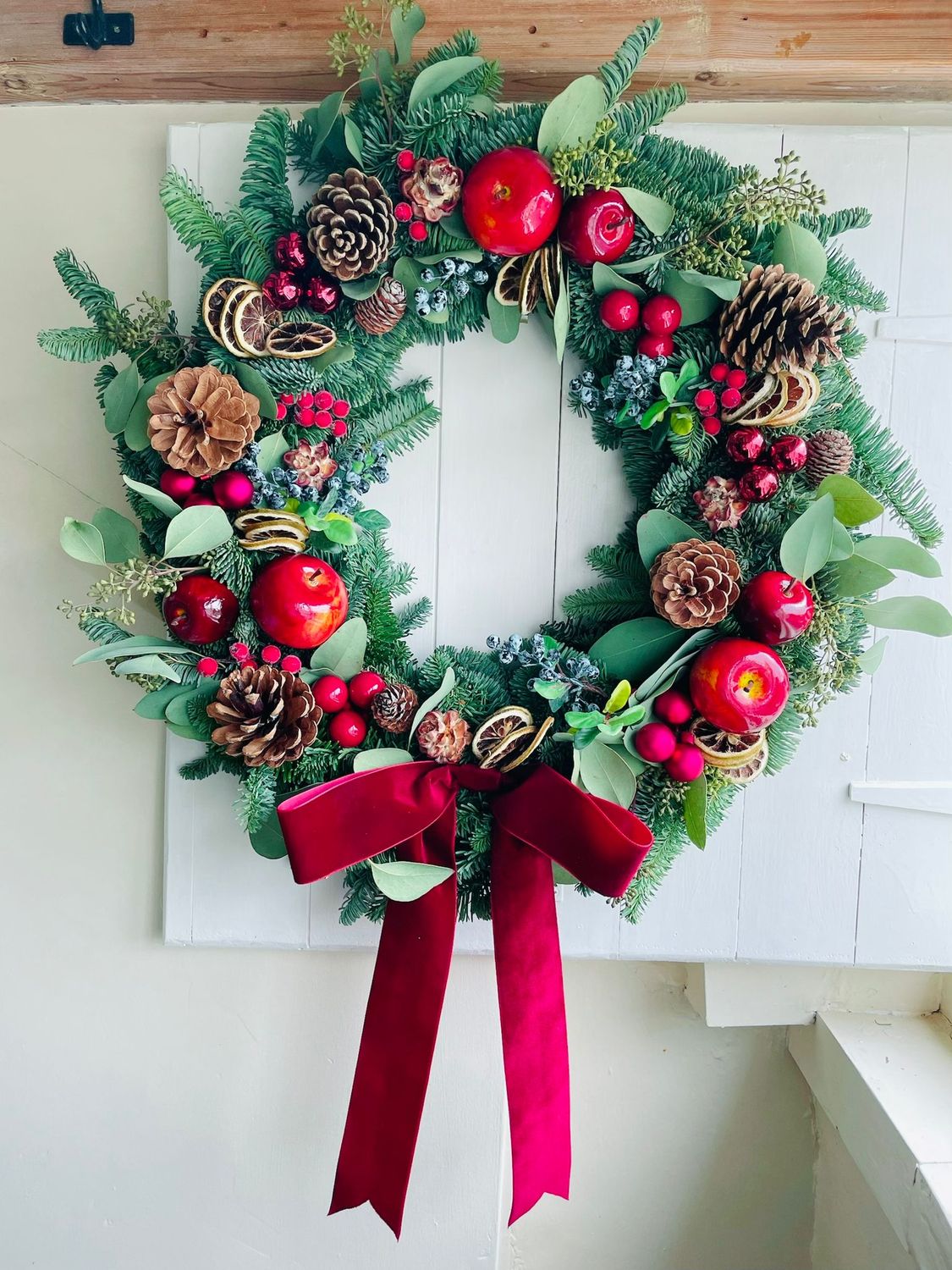 Grand Ruby Christmas wreath