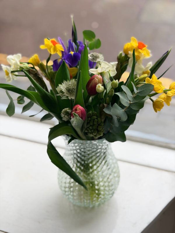 Scented  spring vase arrangement
