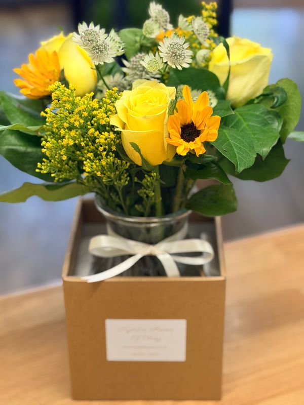 Vased Sunshine arrangement