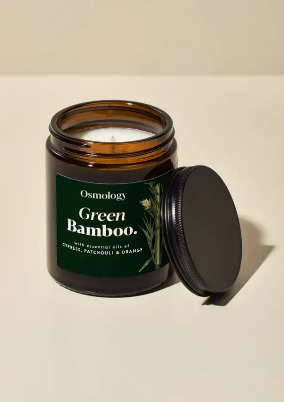 Green Bamboo Scented Jar Candle
