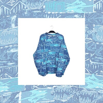 Vintage Maui Crazy Pattern Sweatshirt | XL