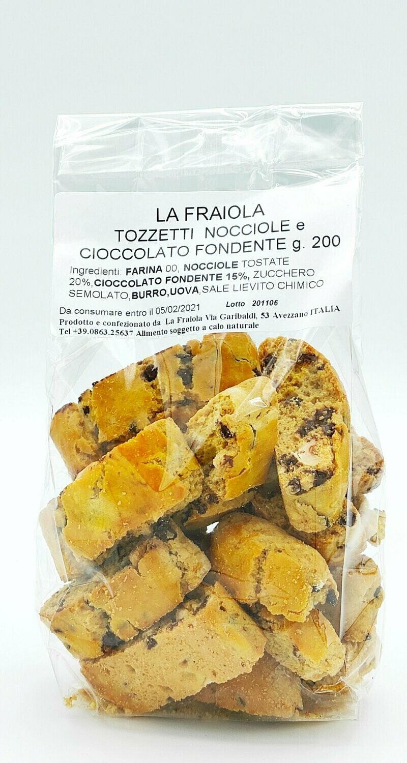 Tozzetti nocciole e cioccolato fondente