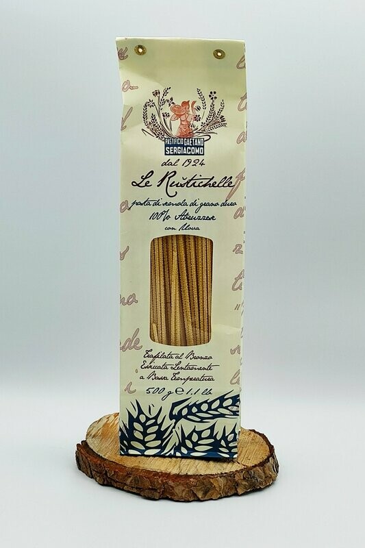 Pasta di Semola di Grano Duro 100% Abruzzese con uova Le Rustichelle 500 gr