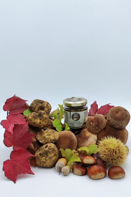 Shii-ta-ke Tartufo bianco pregiato in olio extra vergine d'oliva 80 gr