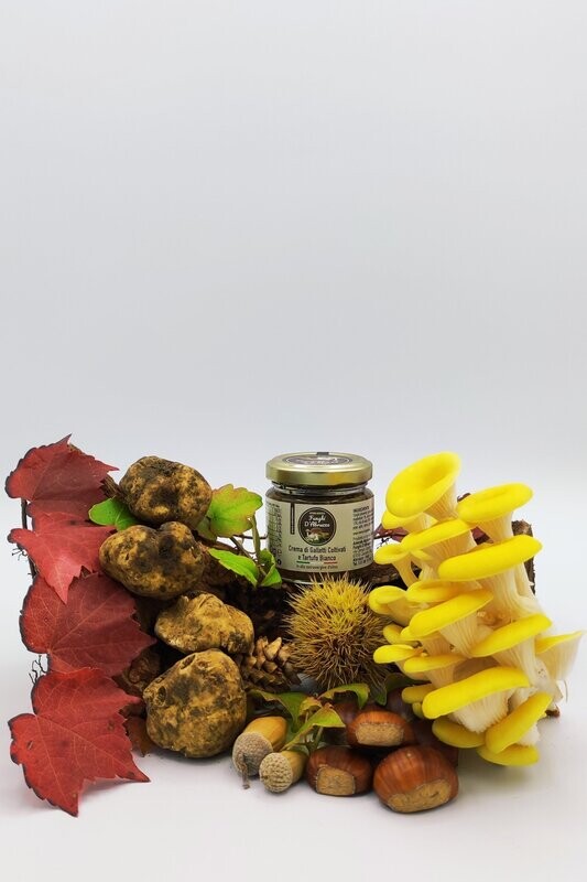 Crema ai funghi galletti Coltivati al Tartufo Bianco 80 gr