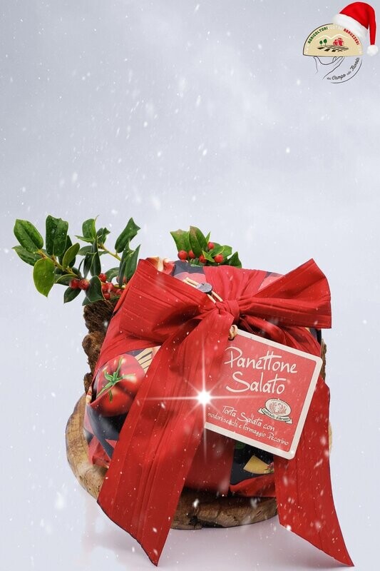 Panettone Salato con pomodori secchi e formaggio Pecorino 500 gr