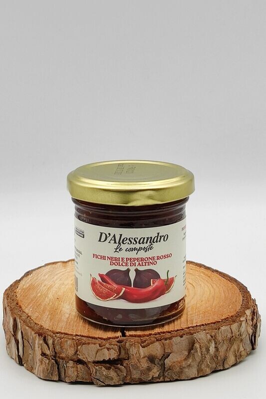 Composta di Fichi neri e Peperone rosso dolce di Altino 110 gr