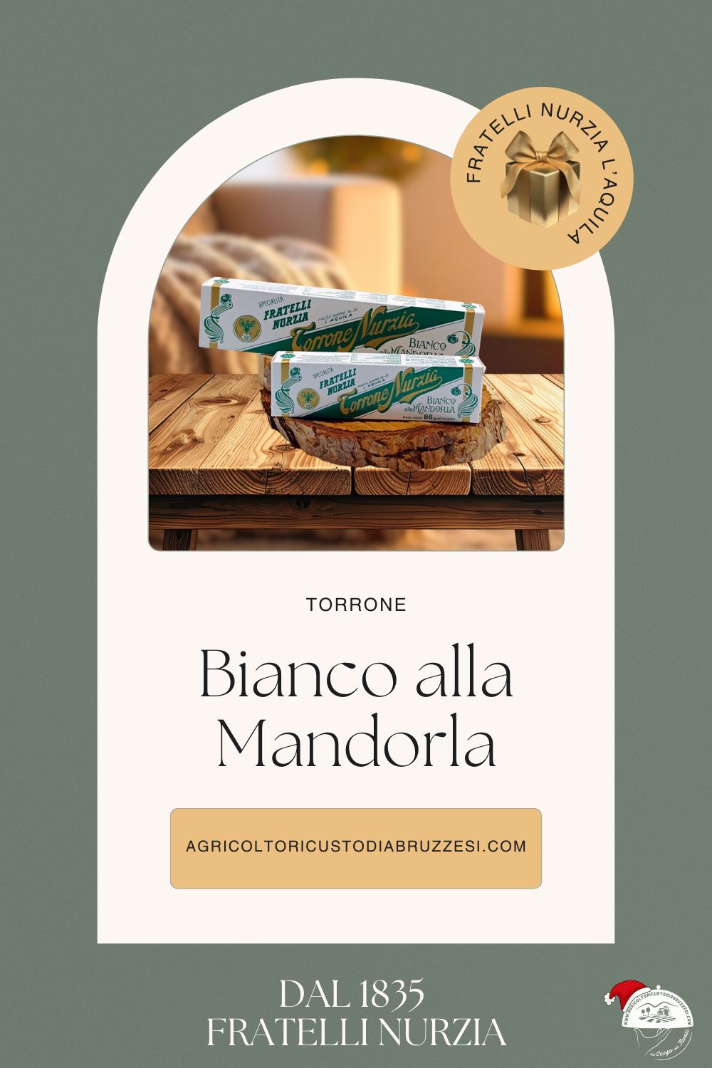 Torrone 86 g/ 220 g Bianco alla Mandorla in Versione "CHRISTMAS GIFT"