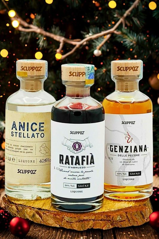 BOX di Liquori Scuppoz Abruzzo in Versione "CHRISTMAS GIFT"