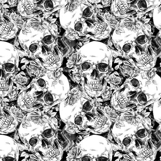 Black and White Skulls