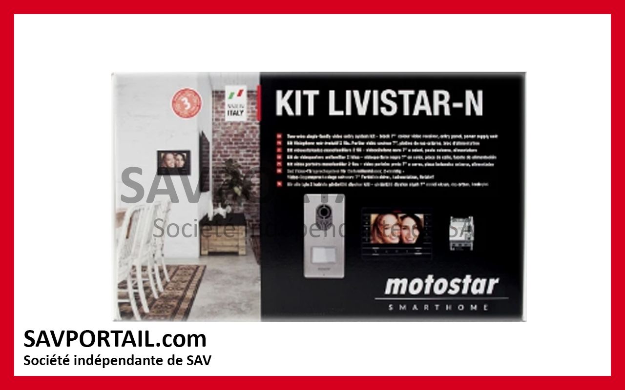 Interphone vidéo filaire MOTOSTAR LIVISTAR Noire