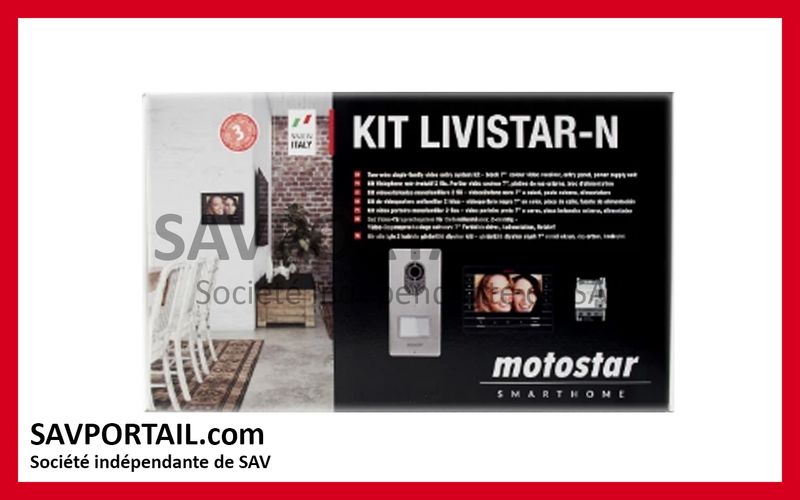 Interphone vidéo filaire MOTOSTAR LIVISTAR Noire