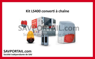 Kit coulissant MOTOSTAR LS400 400Kg 24V à chaîne