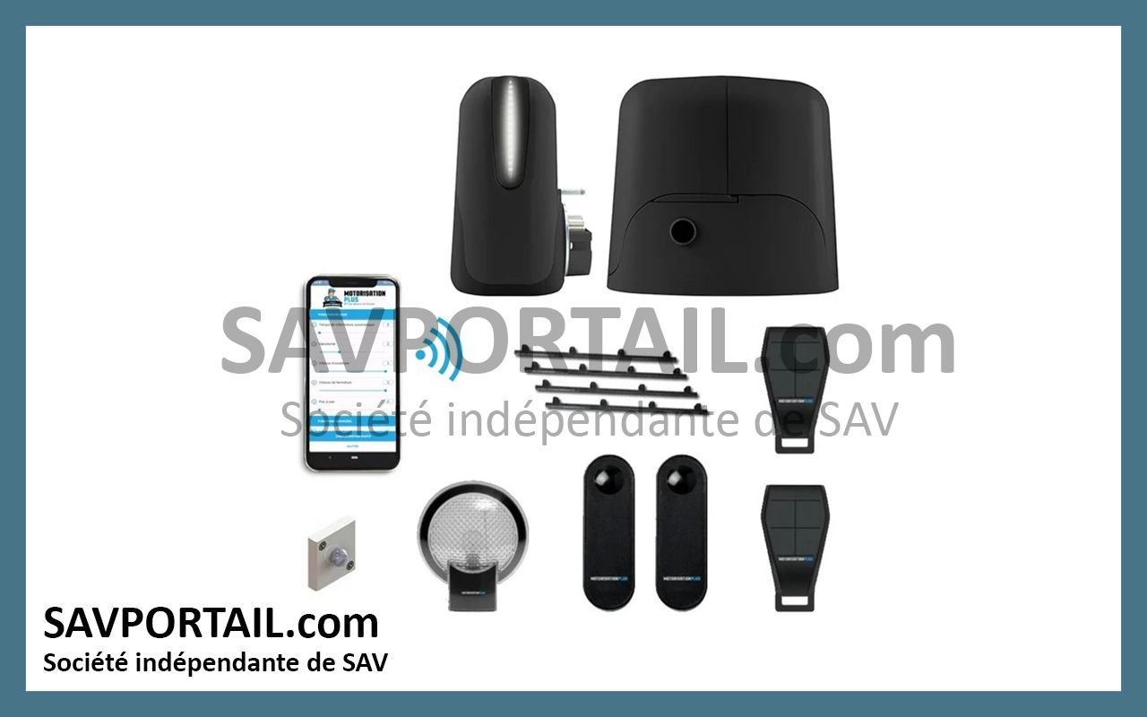 Motorisation portail coulissant connectée à LED - SLD400LED - Motorisationplus