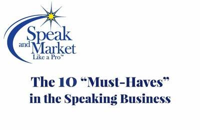 Speak & Market Like A Pro Virtual Workshop May 10, 2023