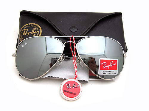 ray ban aviator chrome