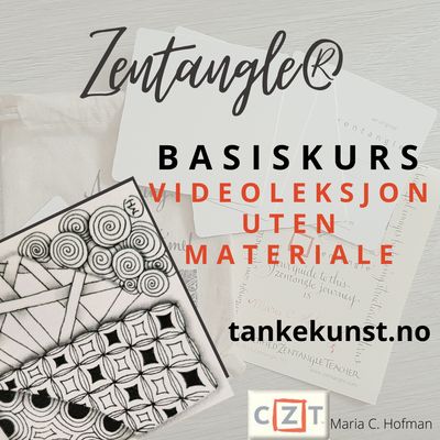 Zentangle basiskurs videoleksjon UTEN materiale