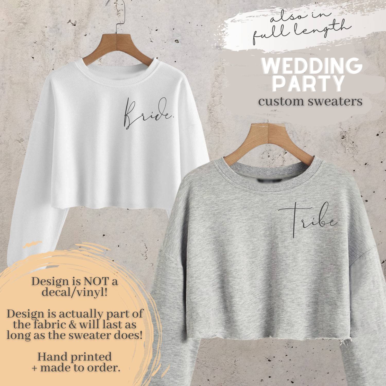 Simple WEDDING PARTY Sweaters (Buy 3+ only $29 each!)